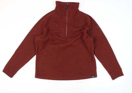 Craghoppers Men’s Red Fleece Sweatshirt L 1/2 Zip High Neck Outdoor