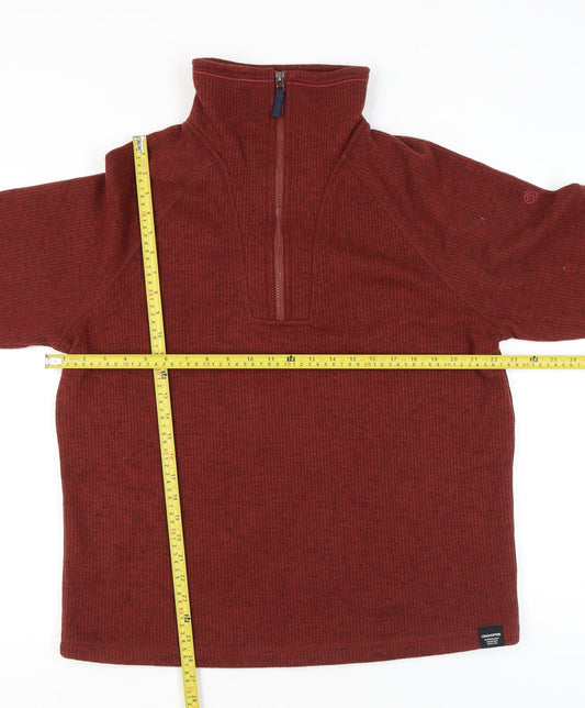 Craghoppers Men’s Red Fleece Sweatshirt L 1/2 Zip High Neck Outdoor