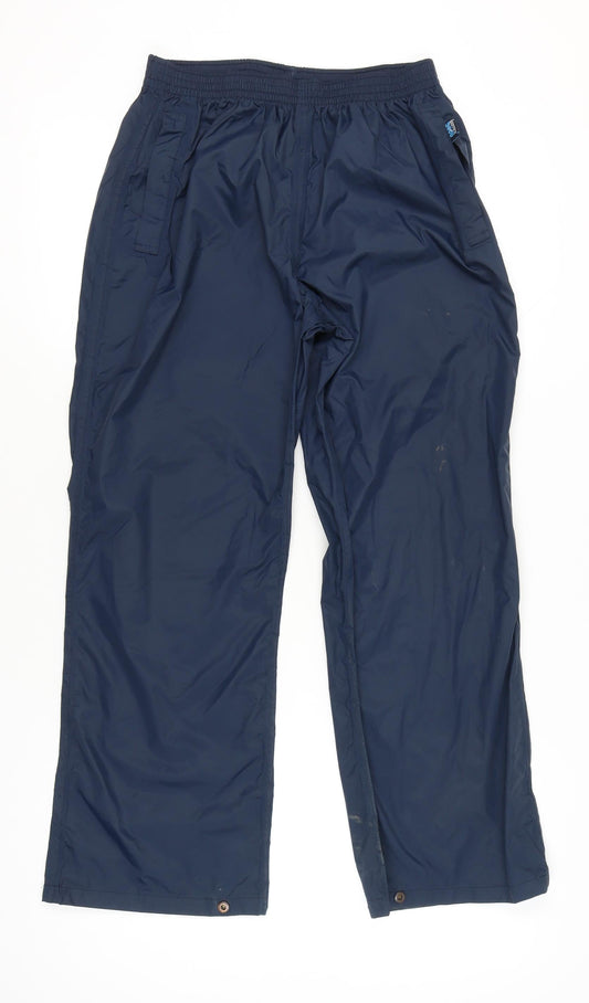 Regatta Men’s Blue Waterproof Rain Trousers M 28-30 Elastic Waist