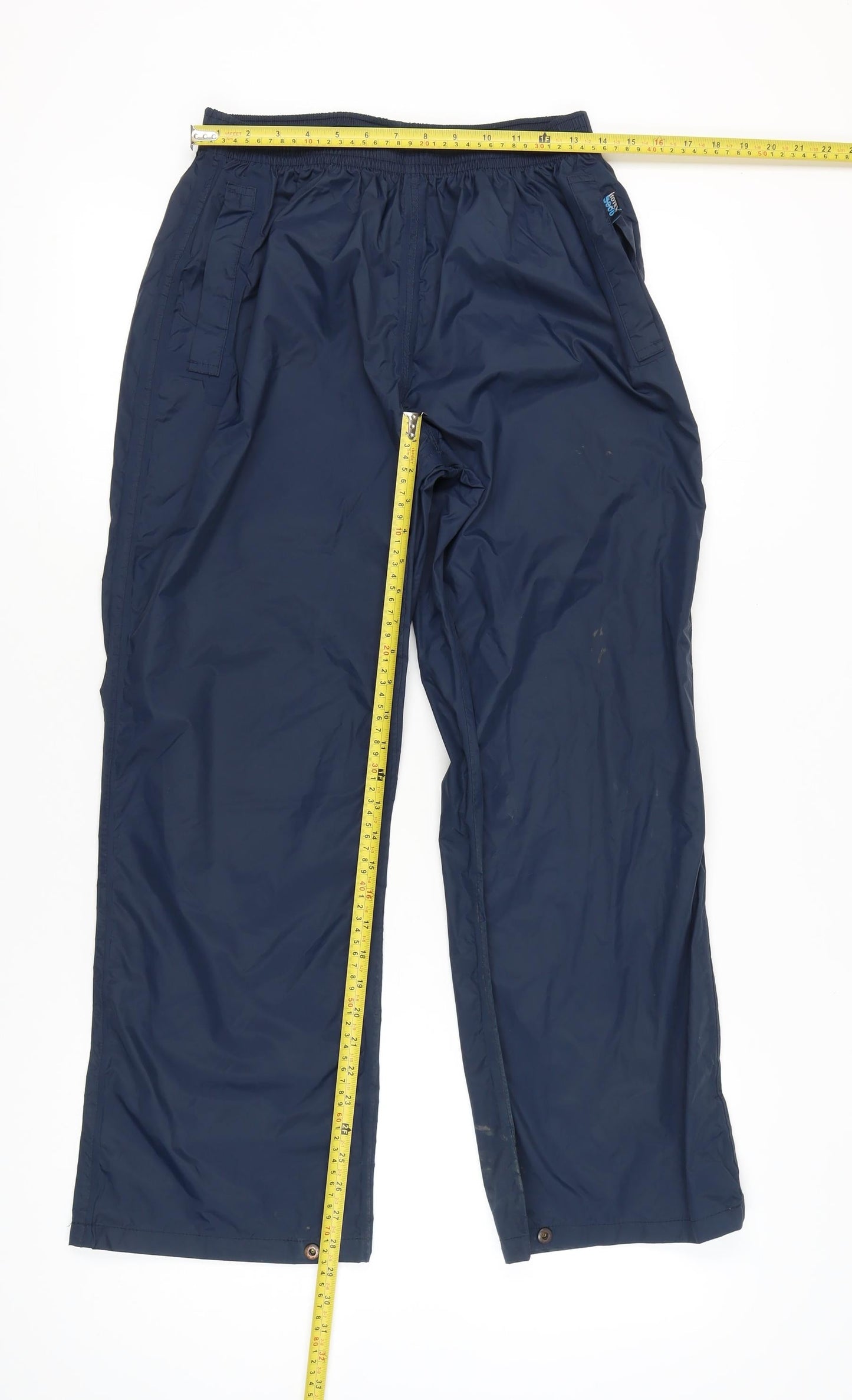 Regatta Men’s Blue Waterproof Rain Trousers M 28-30 Elastic Waist
