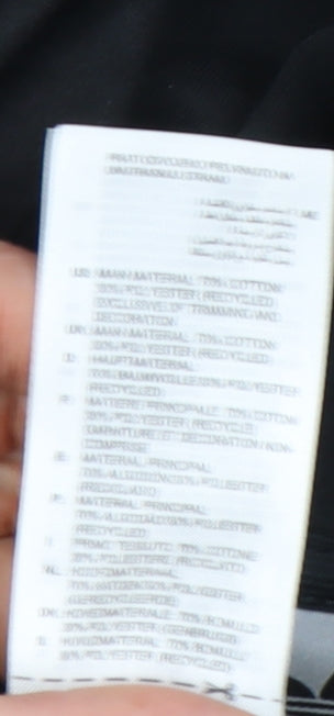 Adidas Unisex Kids Black Pullover Hoodie 11-12Y Logo Fleece