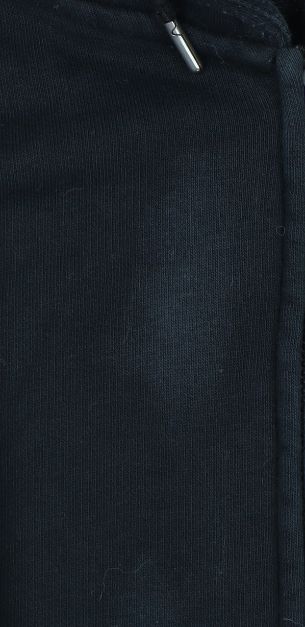 Nike Men’s Black Full Zip Hoodie L Logo Sportswear Cotton Blend