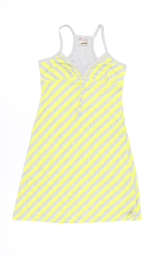 Tommy Hilfiger Women’s XS Grey Yellow Striped Tank Dress