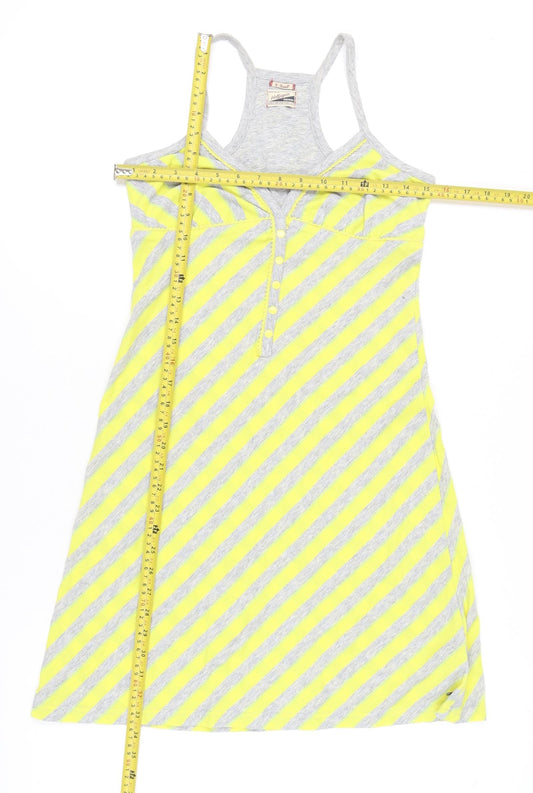 Tommy Hilfiger Women’s XS Grey Yellow Striped Tank Dress