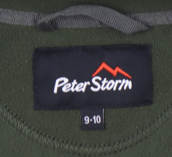 Peter Storm Boys Green Fleece Sweatshirt 9-10 Years Outdoor Half Zip