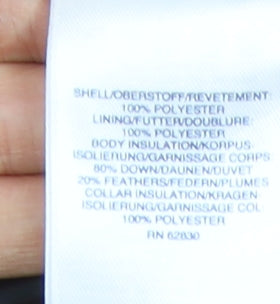 Lands' End Womens Black Puffer Waistcoat S Sleeveless Quilted Zip Casual