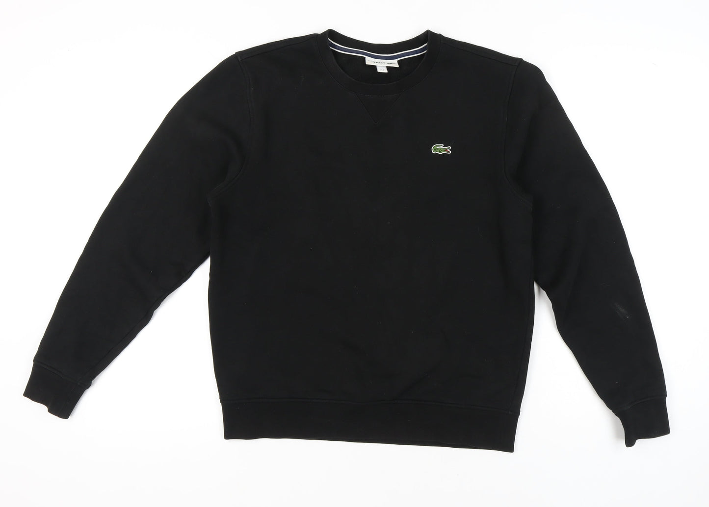 Lacoste Men’s Black Sweatshirt S Logo Crew Neck Pullover