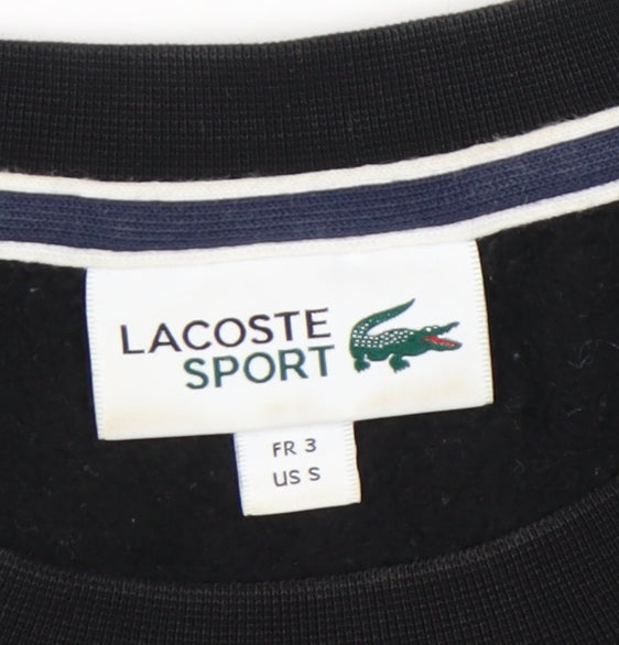 Lacoste Men’s Black Sweatshirt S Logo Crew Neck Pullover