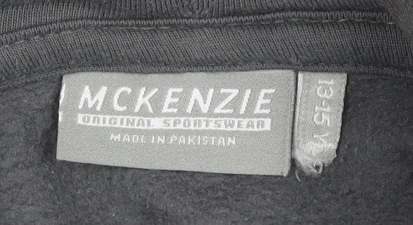 McKenzie Boys Grey Full Zip Hoodie 13-14 Years Sports Casual