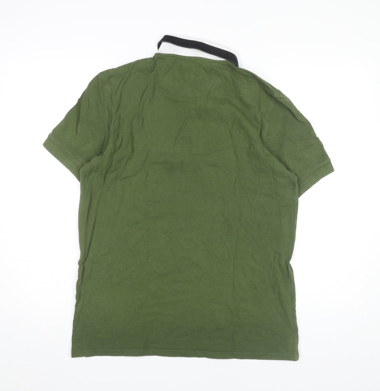Barbour Men’s Green Polo Shirt L Cotton Short Sleeve Casual