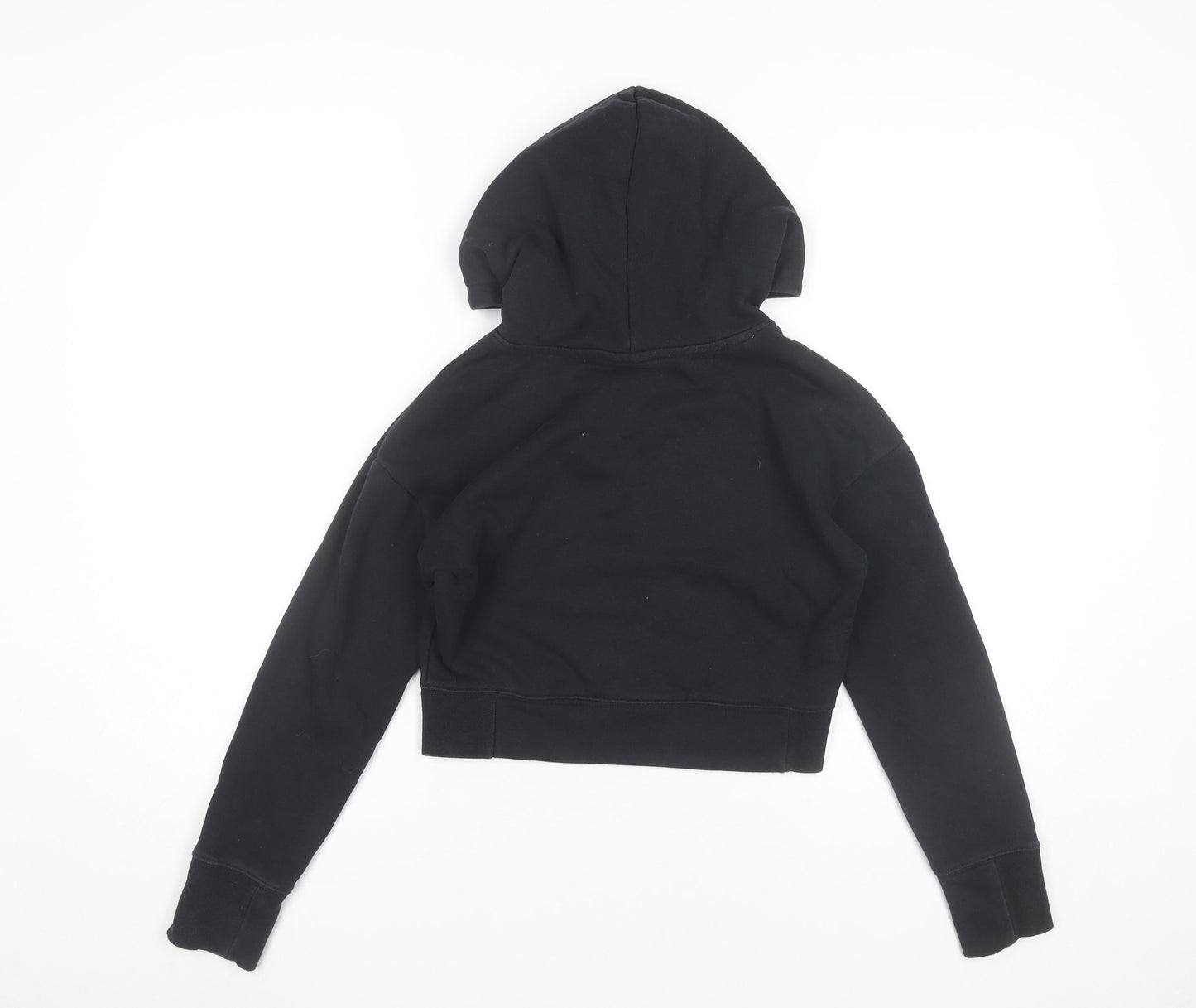 Nike Girls Black Hoodie 11 Years Pullover Standard Fit Logo Print