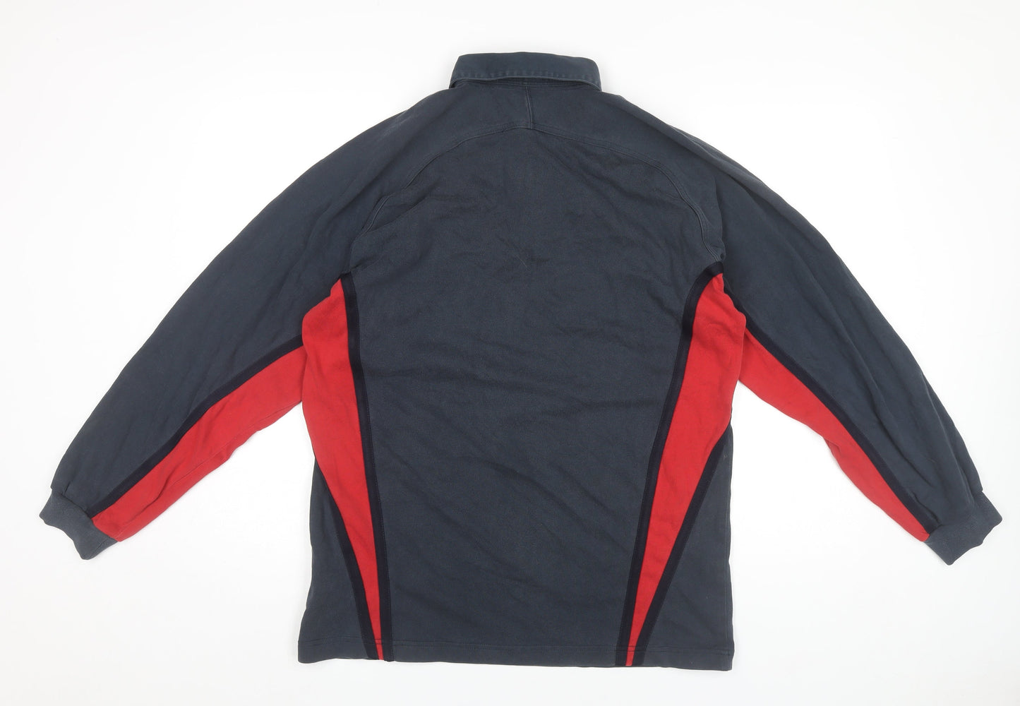 Nike England Rugby Polo Shirt Men’s Blue Red M Long Sleeve Cotton