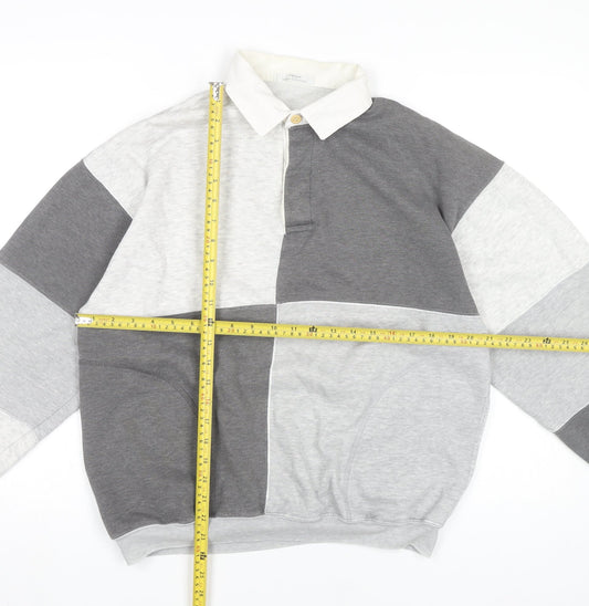 Marks and Spencer Women’s Grey Colourblock Sweatshirt Medium 38-40"
