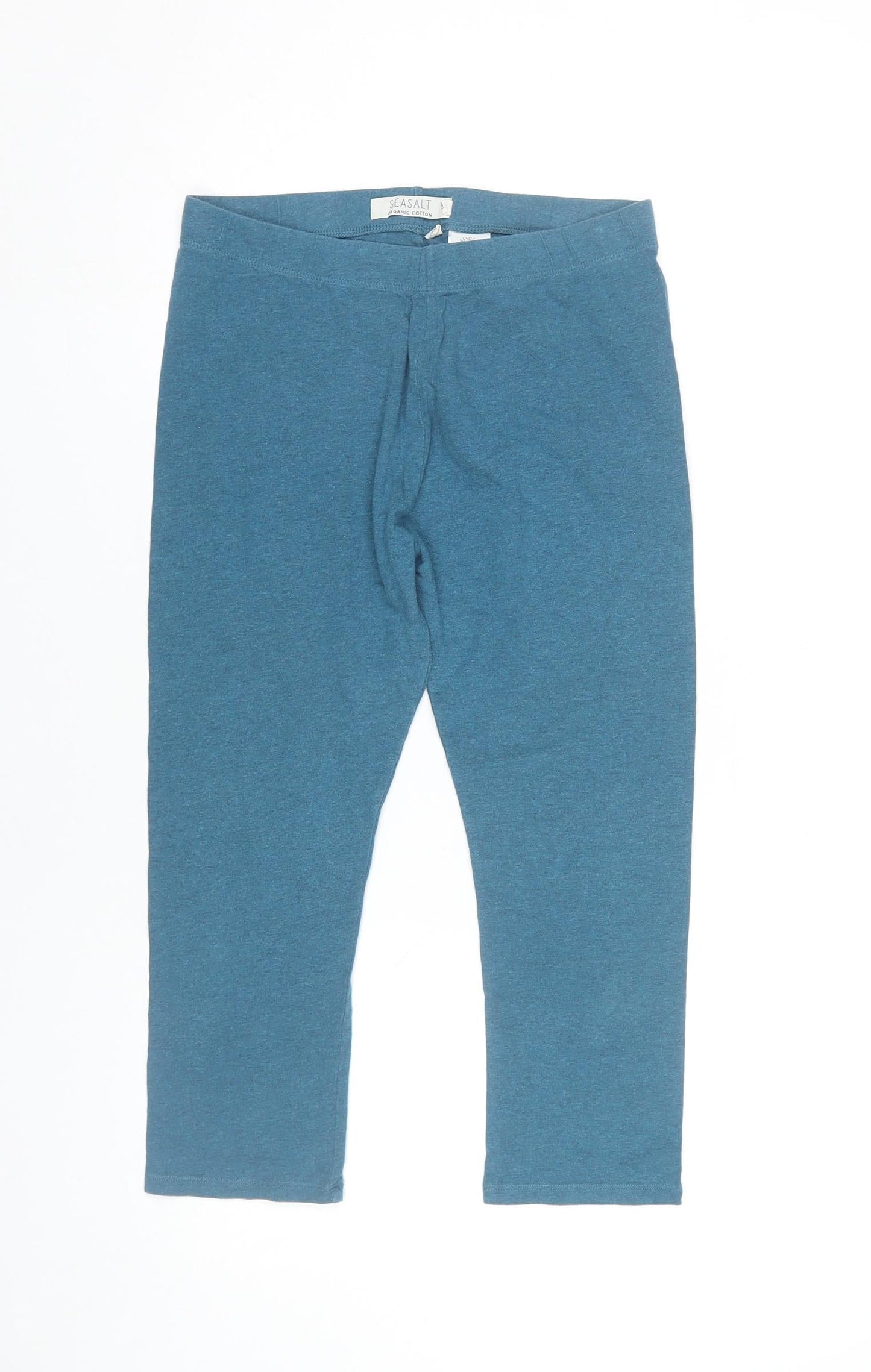 Seasalt Women’s Blue Cropped Organic Cotton Leggings Size 12