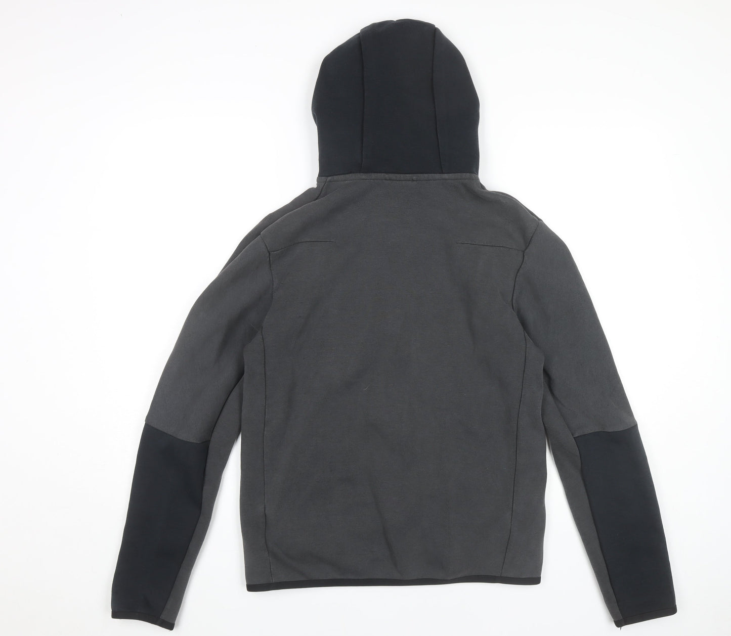 Nike Mens Grey Black Full Zip Hoodie Size S Logo Sportswear