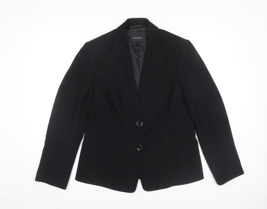 Jaeger Women's Black Size 14 Tailored Suit Jacket Blazer