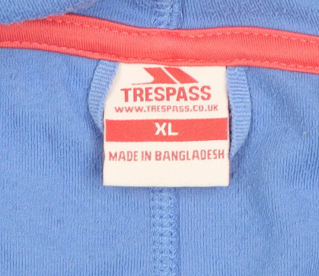 Trespass Womens Blue Fleece Hooded Full Zip Jacket XL