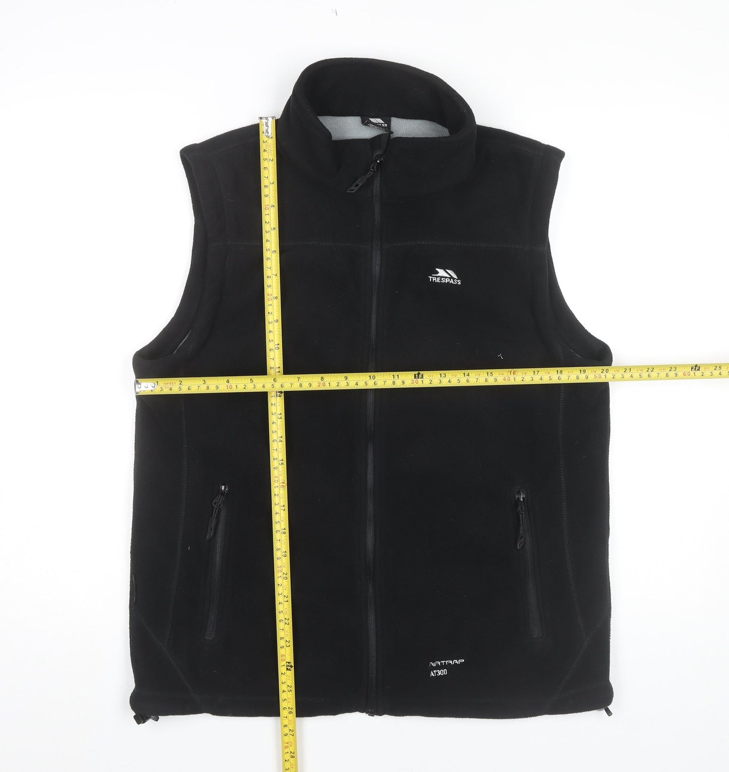 Trespass Men’s Black L Fleece Bodywarmer Waistcoat Outdoor Zip Vest