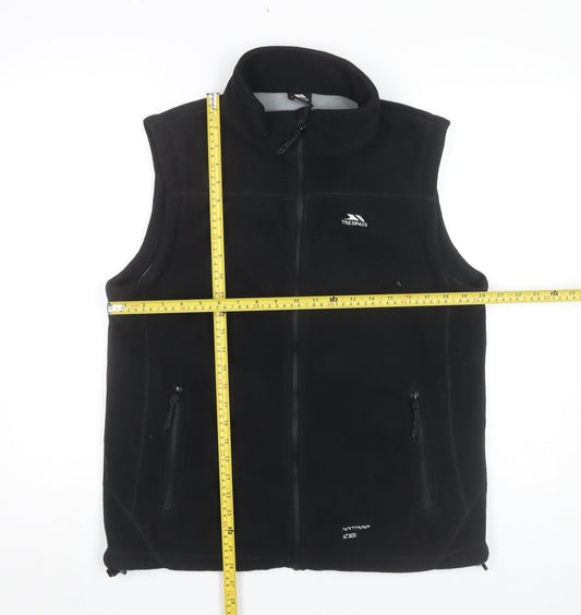Trespass Men’s Black L Fleece Bodywarmer Waistcoat Outdoor Zip Vest