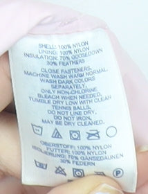 Lands' End Women's Pink Puffer Waistcoat M 10-12 Quilted Down