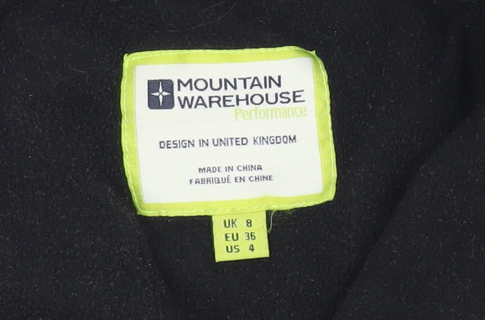 Womens UK Size 8 Regular Mountain Warehouse Black Nylon Blend Waistcoat