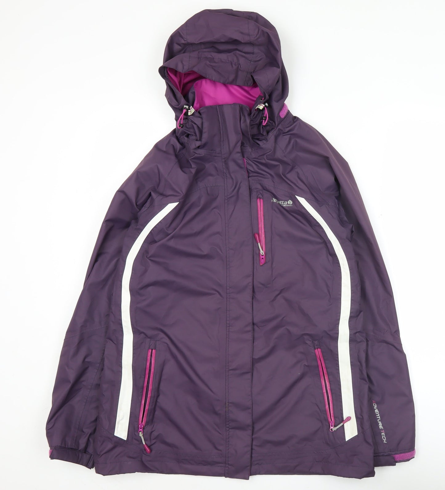 Regatta Women's Purple Waterproof Hooded Rain Jacket UK 10