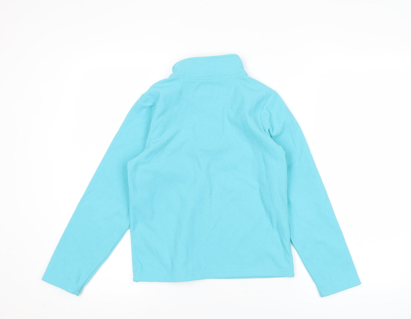 Peter Storm Girls Blue Fleece Sweatshirt 9-10 Years 1/4 Zip Pullover