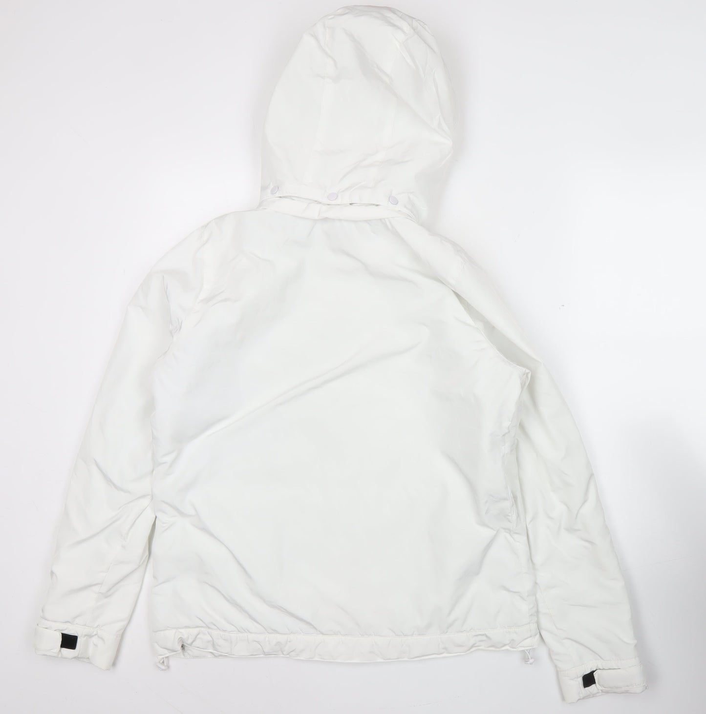 Reebok Women’s White Puffer Jacket Size M Hooded Winter Coat