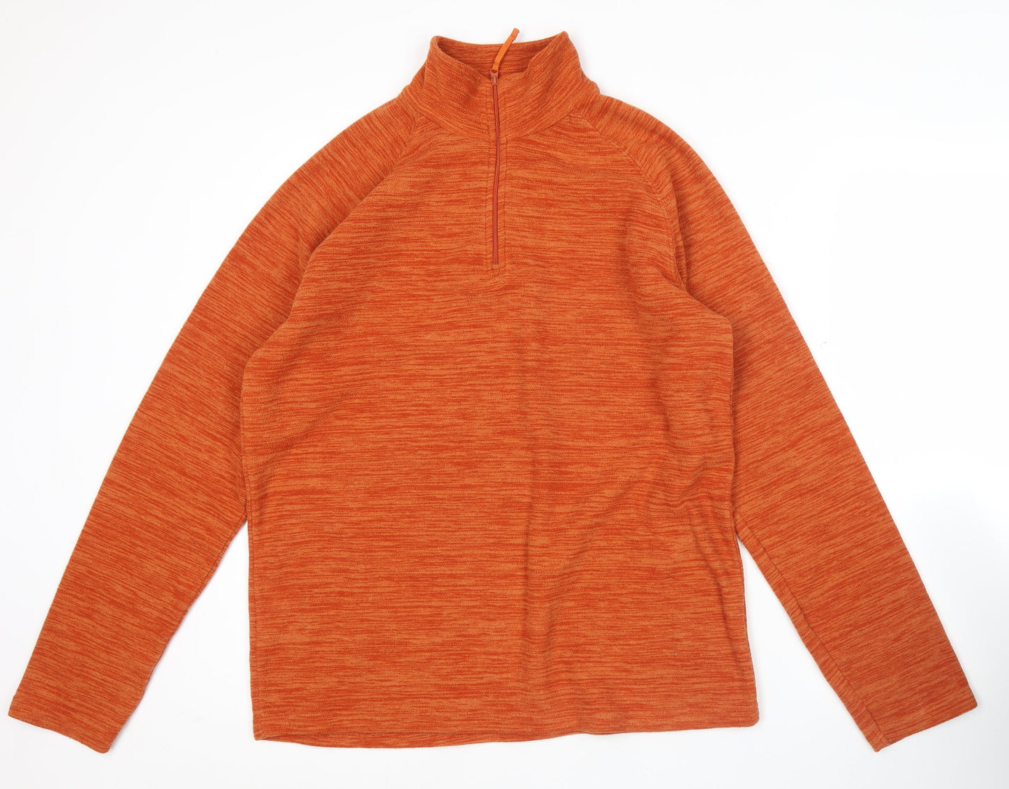Mountain Warehouse Mens Orange M Pullover 1/2 Zip Fleece Sweatshirt