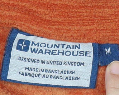Mountain Warehouse Mens Orange M Pullover 1/2 Zip Fleece Sweatshirt