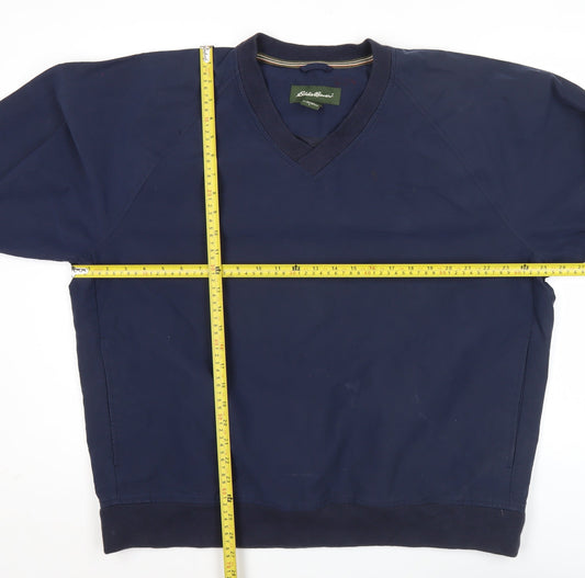 Eddie Bauer Men’s Blue V-Neck Pullover Sweatshirt Size L