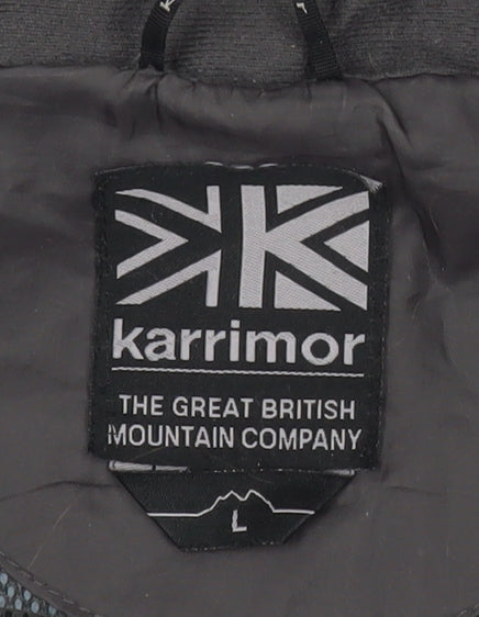 Karrimor Mens Blue L Hooded Waterproof Parka Jacket Outdoor Hiking