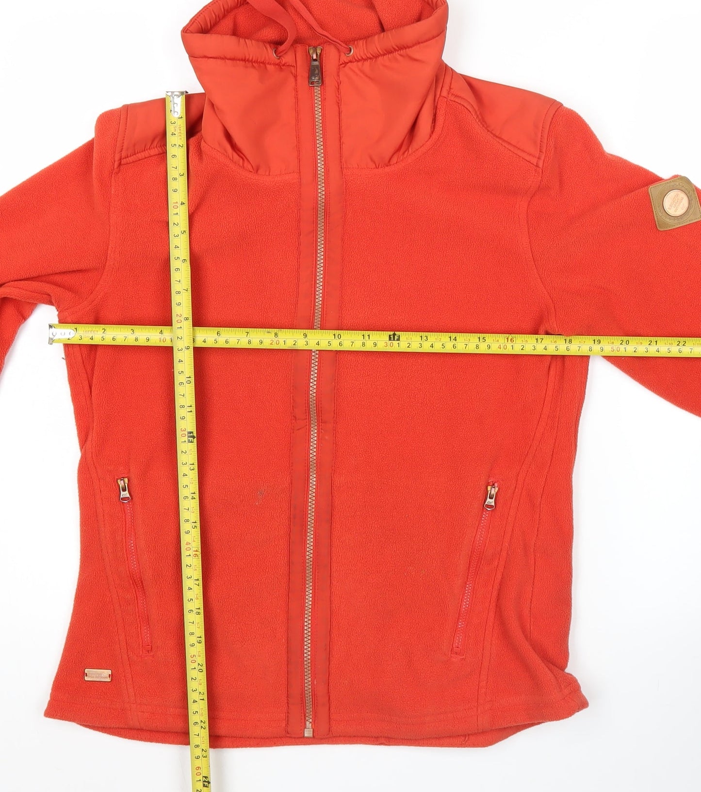 Regatta Women’s Red Fleece Jacket Size 10 Hooded Outdoor Zip Up