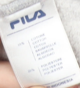 Fila Men’s Grey Pullover Hoodie Sweatshirt Logo Small