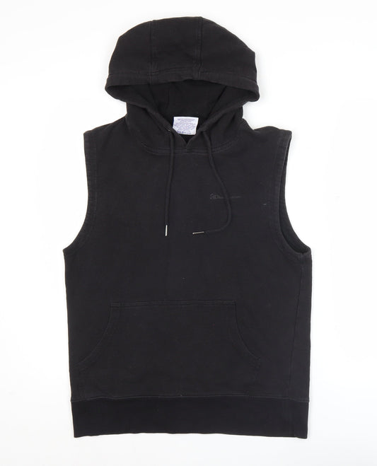 Champion Men’s Black Sleeveless Hoodie Pullover Size S