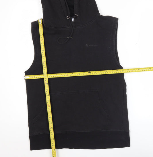 Champion Men’s Black Sleeveless Hoodie Pullover Size S