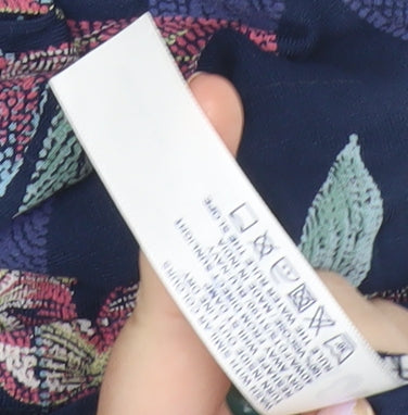 Fat Face Womens Blue Floral Fit & Flare Dress Size 12 Sleeveless Holiday