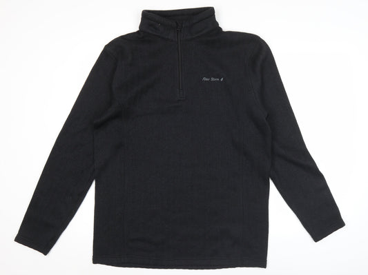 Peter Storm Men’s Black Medium 1/4 Zip Fleece Pullover Sweatshirt