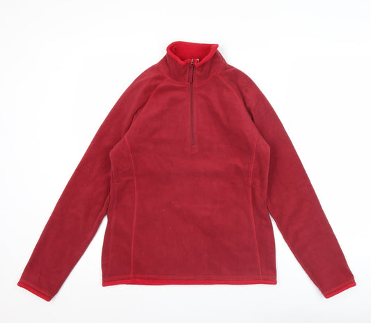 Mountain Warehouse Women's Red Fleece Pullover Sweatshirt Size 10