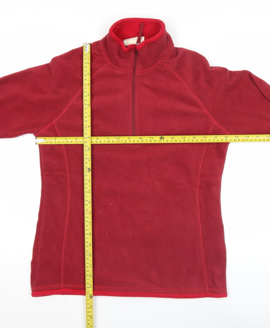 Mountain Warehouse Women's Red Fleece Pullover Sweatshirt Size 10