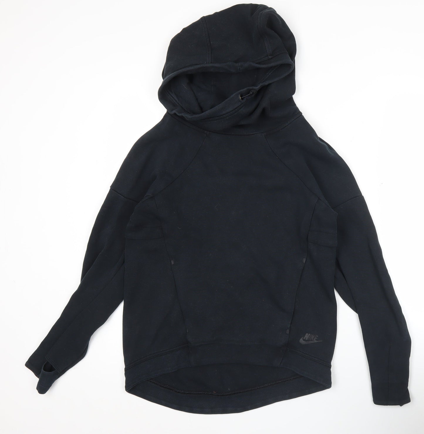 Nike Mens Black XS Pullover Hoodie High Neck Logo Sportswear