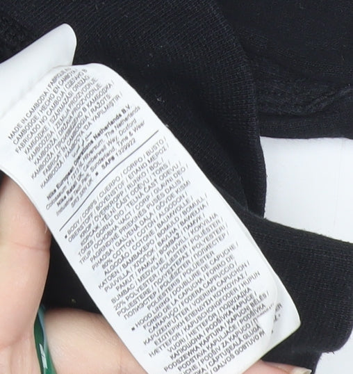 Nike Boys Black Pullover Hoodie 9-10 Years Fleece Logo Sweatshirt