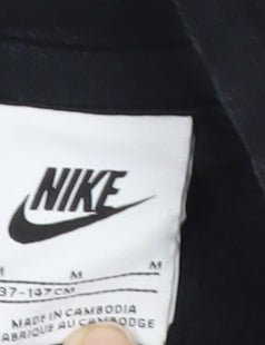 Nike Boys Black Pullover Hoodie 9-10 Years Fleece Logo Sweatshirt