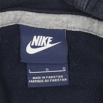 Nike Men’s Blue Pullover Hoodie L Logo Fleece Sweatshirt
