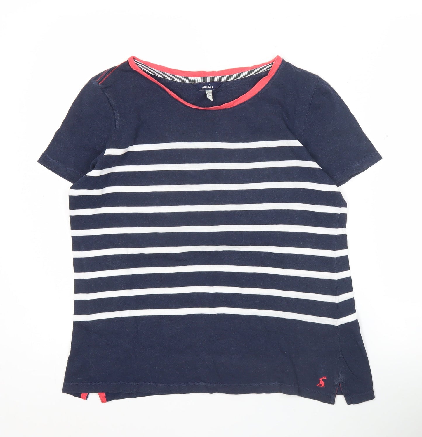 Joules Women’s Blue Striped Nautical Cotton T-Shirt UK 10