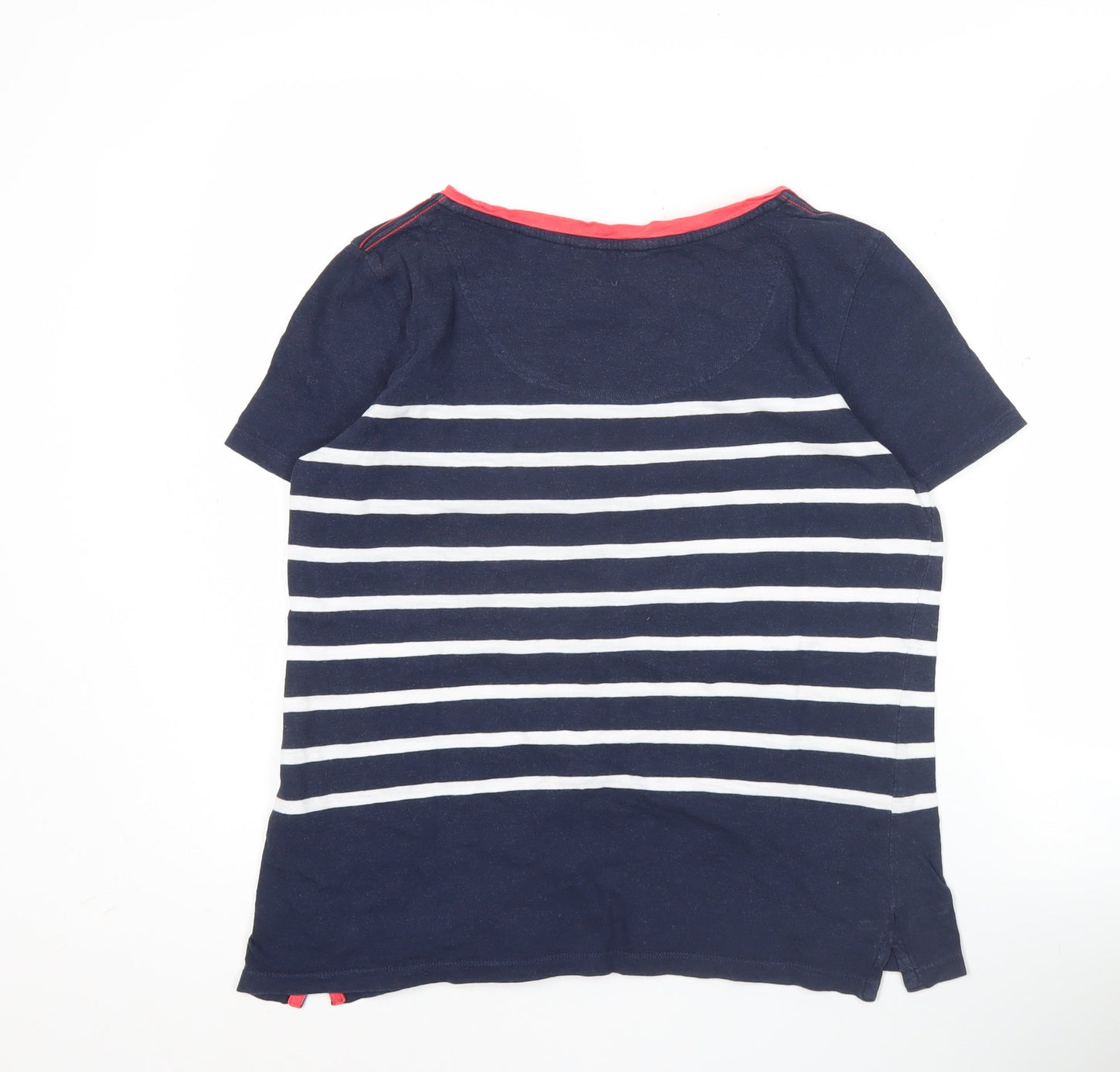 Joules Women’s Blue Striped Nautical Cotton T-Shirt UK 10