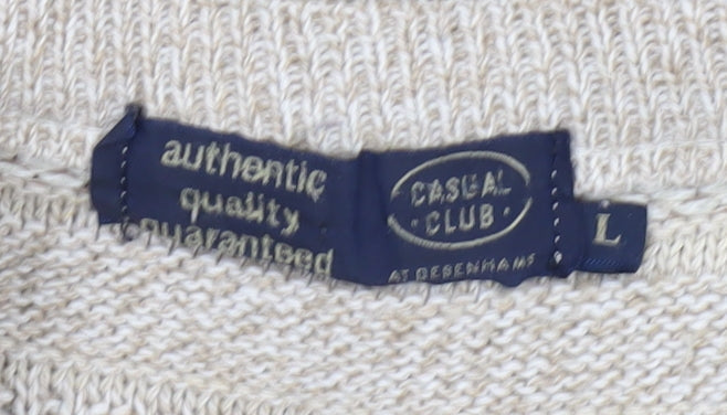 Additional view of Debenhams Casual Club Men’s Beige Striped Knit Jumper L