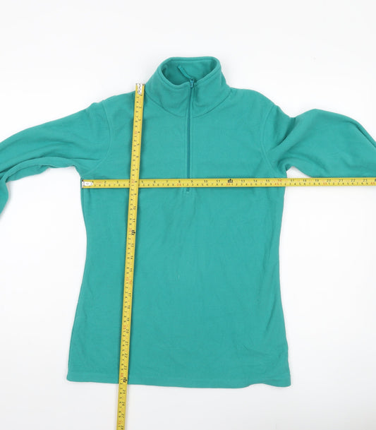 Mountain Warehouse Womens Green Fleece Sweatshirt S Half Zip Hiking Top