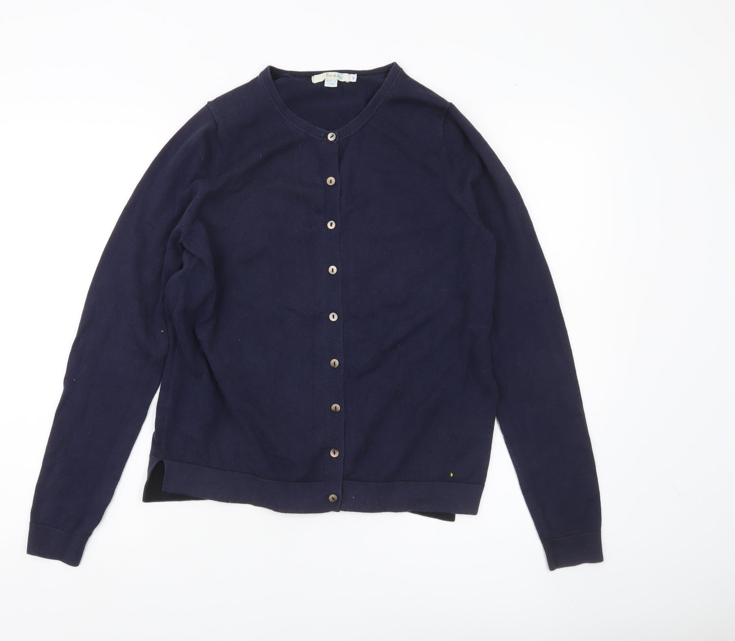 Boden Women’s Blue Crew Neck Cardigan Jumper Size M Cotton Blend