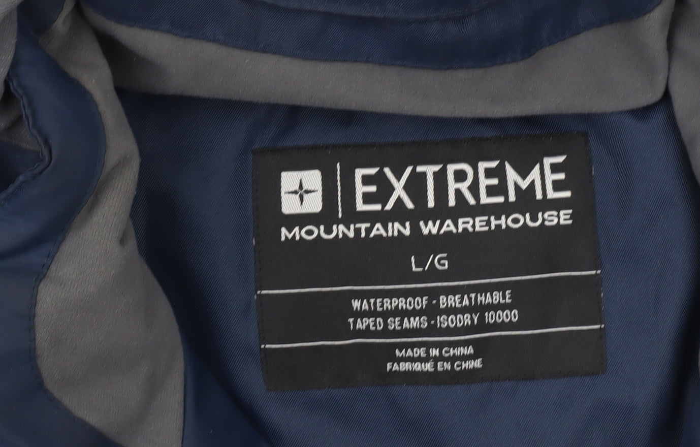 Mountain Warehouse Men's Blue L Parka Jacket Waterproof Hooded